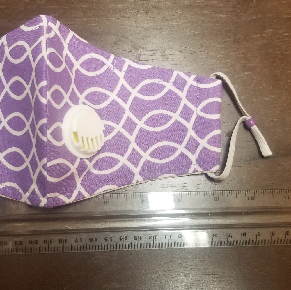 Woman's Handmade Face Mask with Respirator Valve
